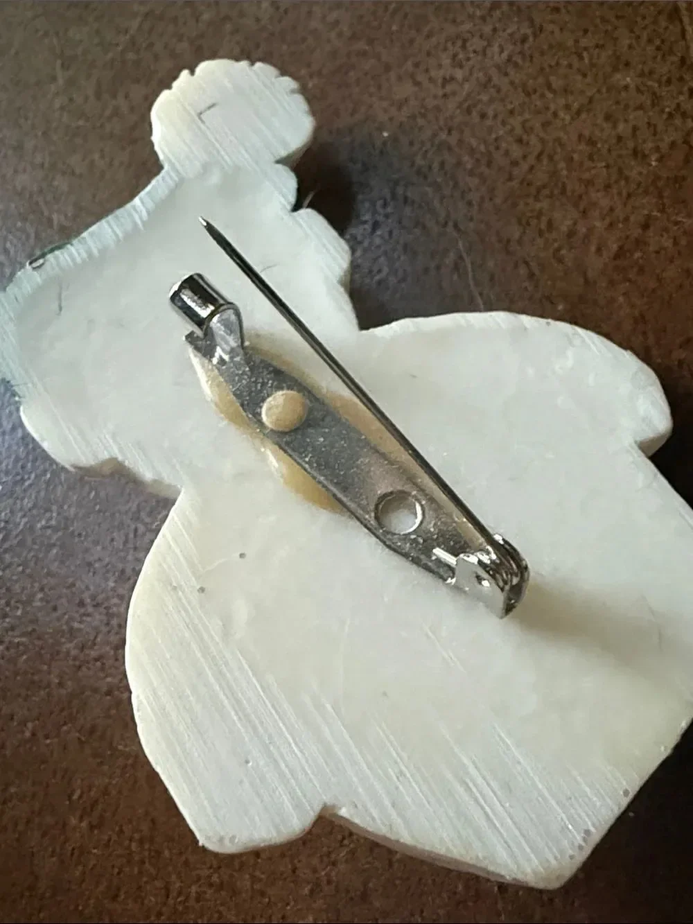 Festive White Snowman Brooch!